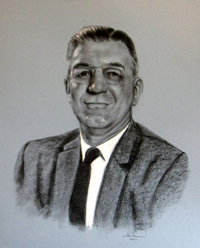 CHARCOAL PORTRAIT OF A MAN